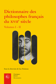 Couverture de l'ouvrage Dictionnaire des philosophes français du XVIIe siècle